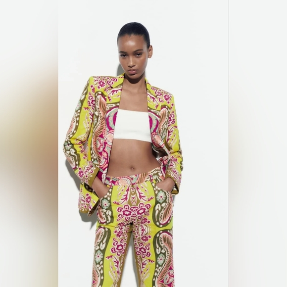 Zara Pants - Zara Linen Paisley Pants (XS)